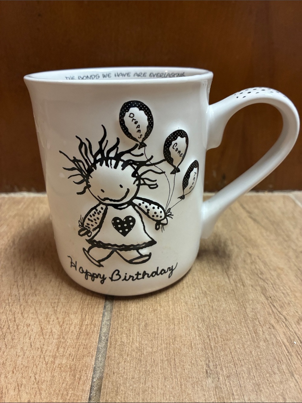 Enesco “Children of the Inner Light” 'Happy Birthday' Ceramic 16 oz mug
